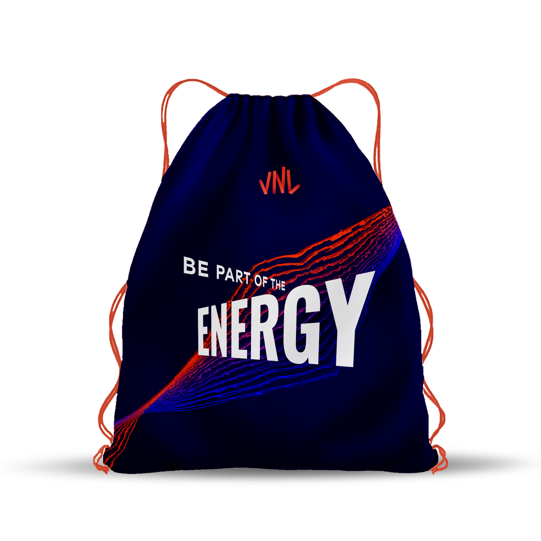 VNL Blue Drawstring Bag