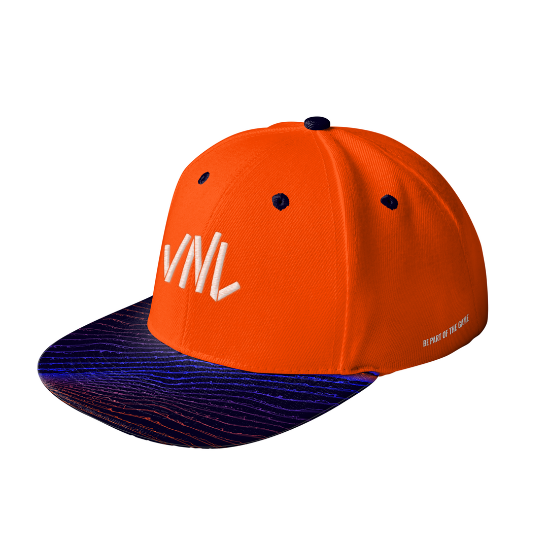 VNL Orange Premium Flat Brim Cap
