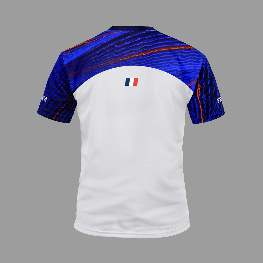 Maillot porté shirt worn ancien EQUIPE DE FRANCE N° 1 VOLLEYBALL 70's Maillot porté shirt worn ancien EQUIPE DE FRANCE N° 1 VOLLEYBALL 70's